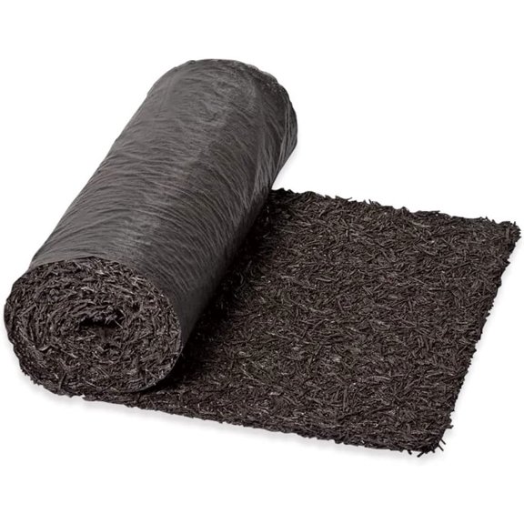 100% Recycled Rubber Walkway | Natural Looking Permanent Mulch Solution | Garden Pathway, Barrier & Edging Border Mat - 8' x 2'