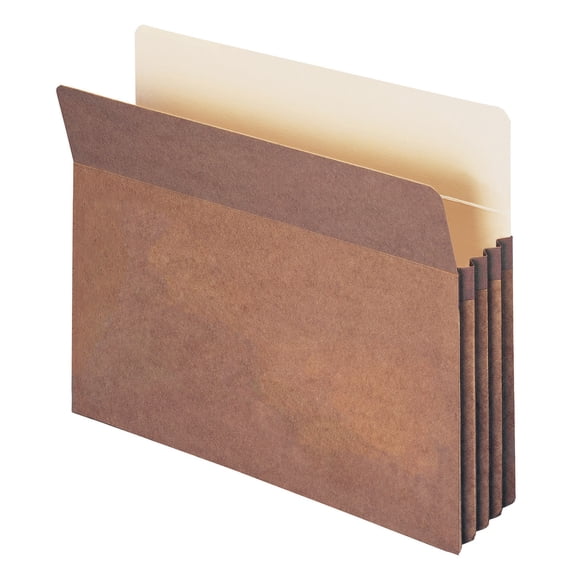 Smead Expanding File Pockets, 3 1/2" Expansion, Letter Size, 100% Recycled, Redrope, Box Of 25