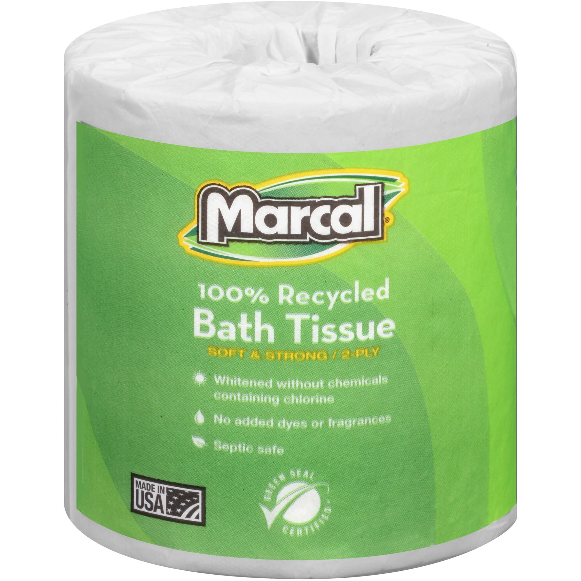 Marcal Paper - 6079 - 100% Recycled Two-Ply Bath Tissue, White, 48 Rolls/Carton