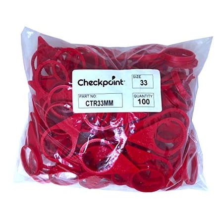 100 - Red 33mm Loose Lug Nut Indicator Wheel Nut Check Indicators