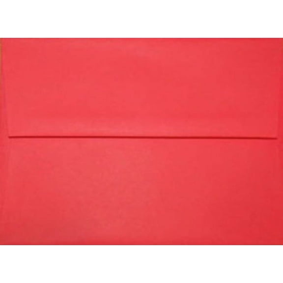 100 Red A7 Envelopes - 7.25" x 5.25" - Square Flap - EnvelopesOn Brand Envelopes