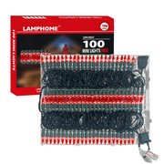 100 Red Mini String Lights Set with Tray, Green WireUL Certified - ldeal for Christmas Tree, Holiday Party, Garden, Patio & Wedding Decor