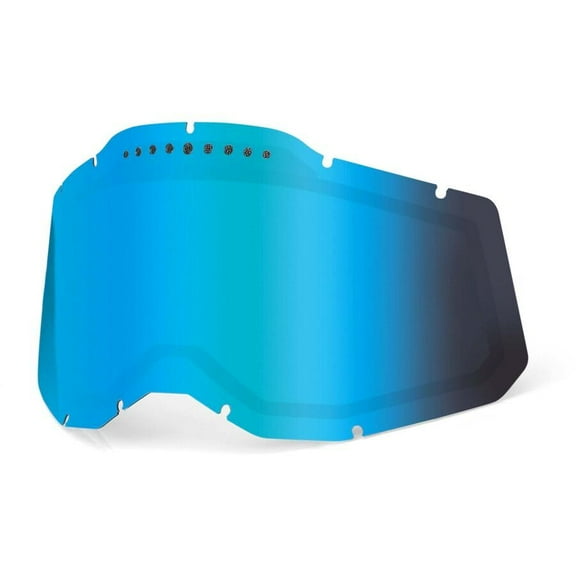 100 % Replacement Dual Pane Vented Lens for RC2/AC2/ST2 Goggles - Mirror Blue Lens
