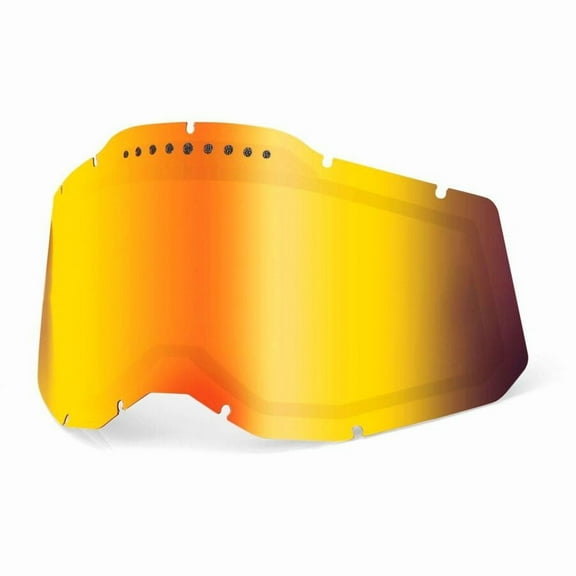 100 % Replacement Dual Pane Vented Lens for RC2/AC2/ST2 Goggles - Mirror Red Lens