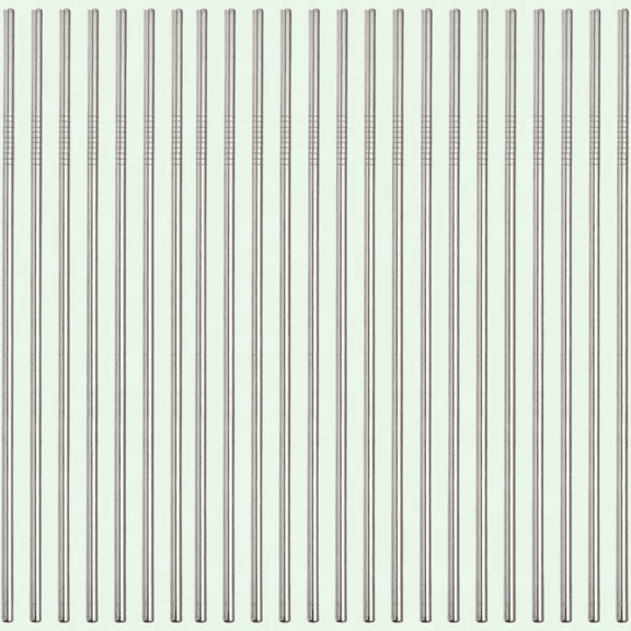 100 Reusable Metal Straws, 8.5'' Stainless Steel Straws for 20oz 30oz Tumbler Yeti Cup, Wholesale Bulk Drinking Straws (100pcs - 8.5'' Silver)