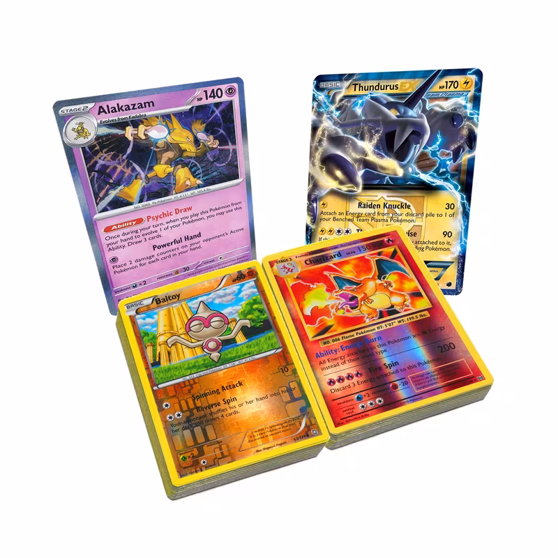 100 Reverse Holofoil Pokemon TCG Cards Assorted Lot + 4 Bonus Holos