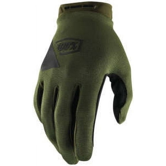 100% Ridecamp Gloves - Army Green/Black, Full Finger, Small