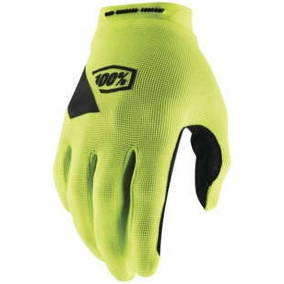 100% Ridecamp Off Road Gloves (Fluo Yellow, Large)