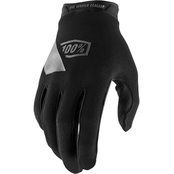 100% Ridecamp Youth Gloves - Black, Full Finger, Small