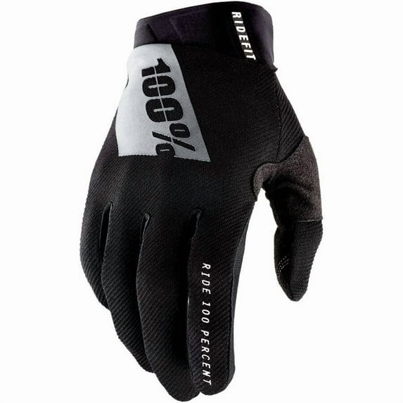 100% Ridefit Gloves (Small, Black)