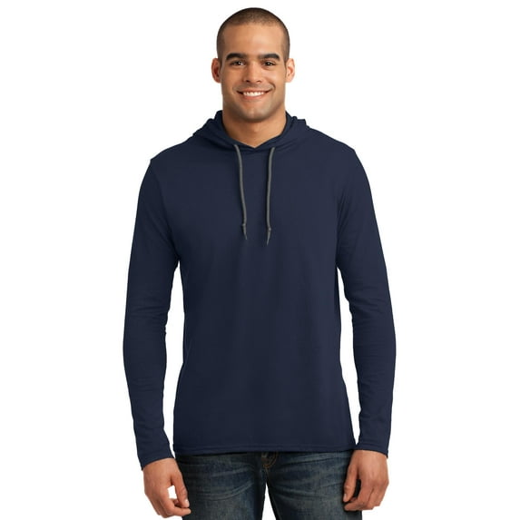 100% Ring Spun Cotton Long Sleeve Hooded TShirt
