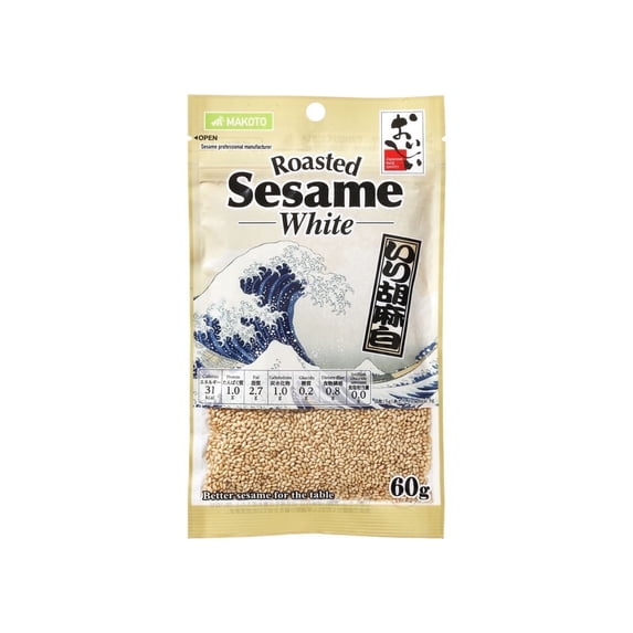 100% Roasted White Sesame - Japan Quality 60g (2.1oz)