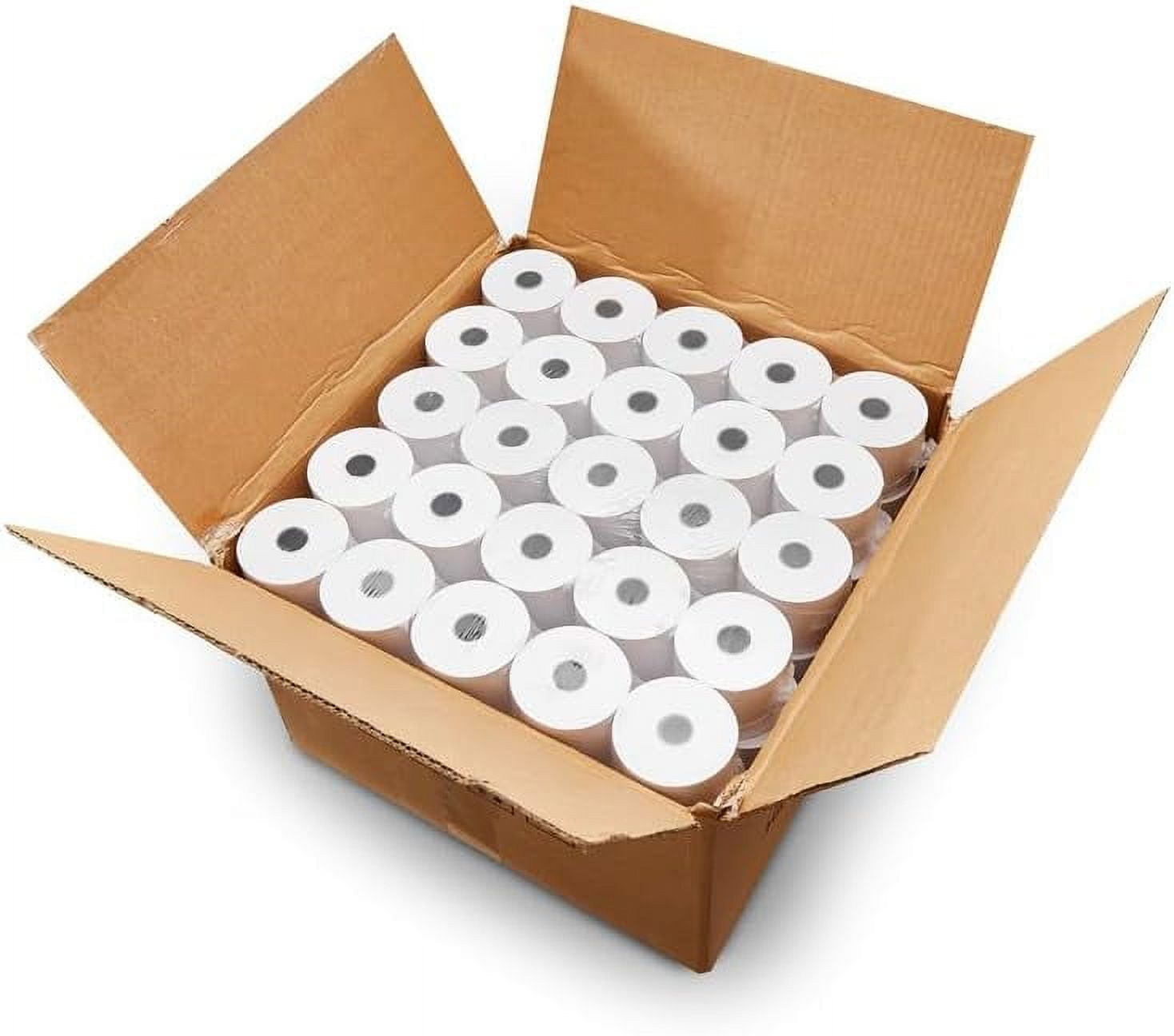 (100 Rolls) 2 1/4 x 150 ft White Adding Machine Tape Paper Rolls Premium One Ply Register/Adding