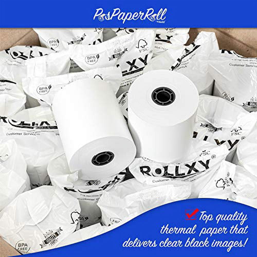(100 Rolls) PosPaperRoll BPA FREE Thermal Paper 31/8 x 230 Feet
