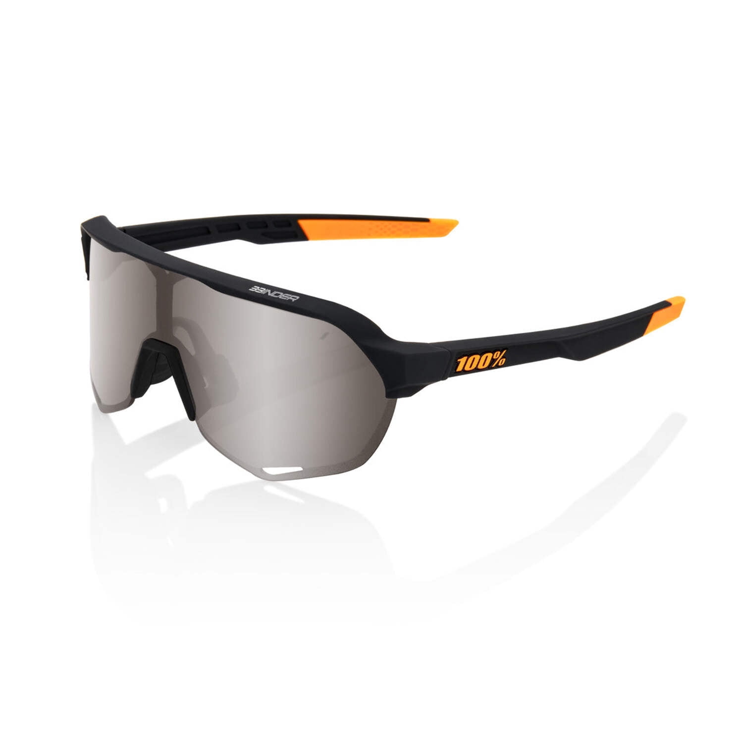 100% S2 Performance Sunglasses - BRAD BINDER SE BLACK - SILVER MIRROR LENS - S2 - Brad Binder SE Black - Silver Mirror Lens