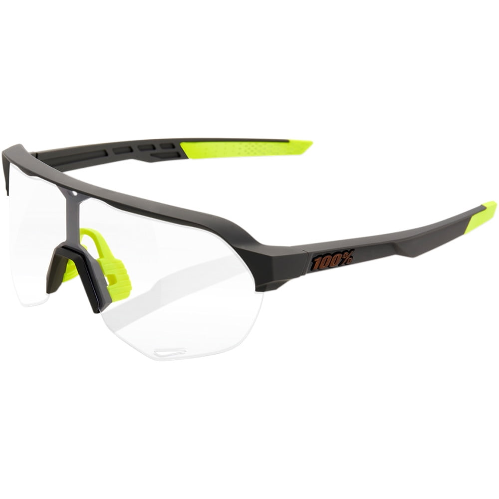 100% S2 Soft Tact Black Unisex Semi-Rimless Sport Shield