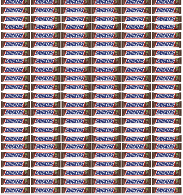 100 SNICKERS, Peanut Milk Chocolate Candy Bars, 100  Full Size Bars