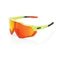 thumbnail image 1 of 100% Speedtrap Soft Tact Oxyfire Unisex Shield Sunglasses with HiPER Red Multi-layer Mirror Lens 61023-412-02 - Korea, 1 of 2