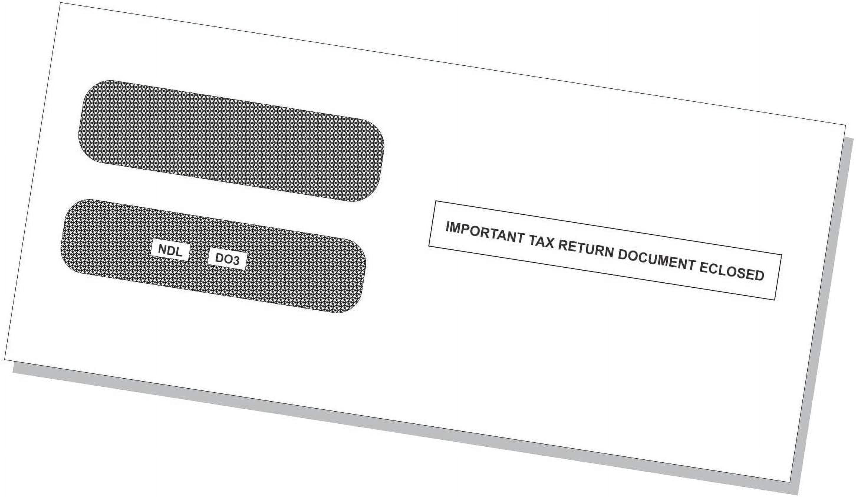 100 Self Seal Envelopes, Designed to fit 2022 3-up Laser W-2 Forms, Horizontal Format