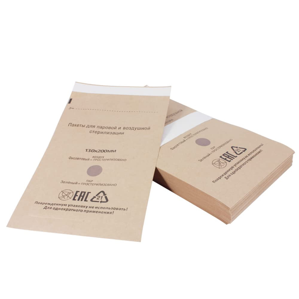 Self Sealing Sterilisation Pouches, 100 PCS Disposable Nail Art Cleaning Pouch Dental Tool Sterilization Bags For Oral Cavity Beauty 100x200mm 39x79in