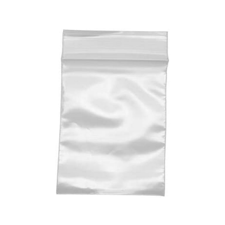 100 Self Sealing, Zipline Brand Bags, Clear 2 Mil. Thick Plastic - 2'' x  3'' (50mm x 75mm) 