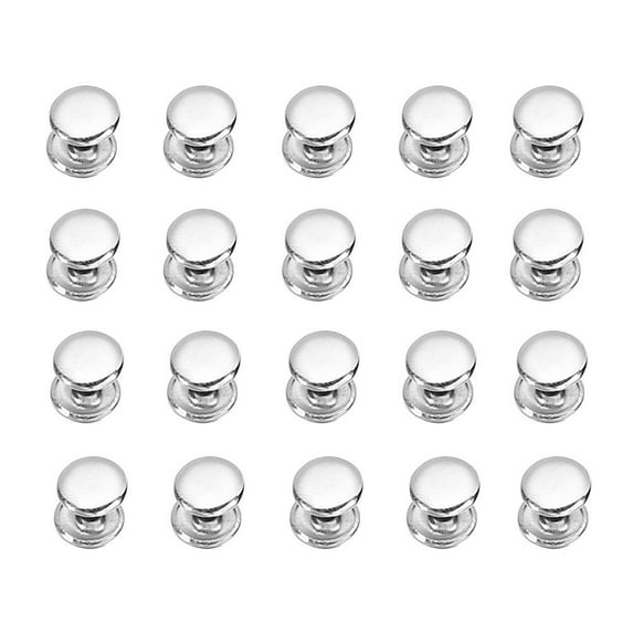 100 Set 5x5MM Round Double Rivet Collision Nail Metal Spike Leathercraft Shoe Bag Belt Garment Bracelet DIY Accessories