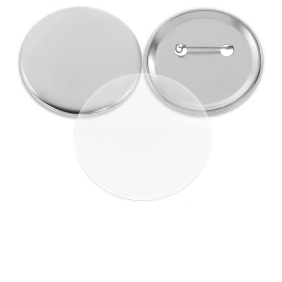 100 Set Blank Badge Button Maker Parts, 32MM Metal Button Badge Parts DIY Badges Pin ,Beginner-Friendly