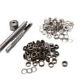 100 Set Button Fastener Grommets Kit Eyelets Button Kit Tarps Eyelets Clothing Fasteners Eyelet