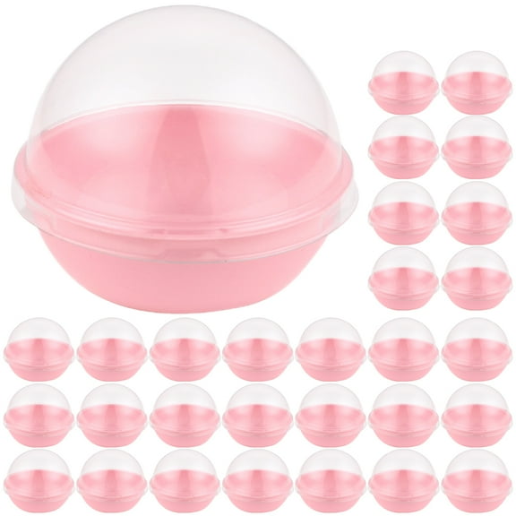 PartyKindom 100Pcs Mini Cake Packaging Boxes Plastic Protection Round for Home Use Mid Autumn Festival