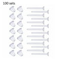thumbnail image 1 of 100 Set Hypoallergenic Simple Plastic Earrings Clear Ear Pins Needle and Resin Earring Backs DIY Ear Accessories, 1 of 7