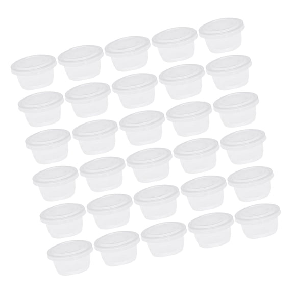 100 Set of 90ml Disposable Plum Blossom Pattern Plastic Yogurt Cups Condiment Cup with Lids for Sauce Yogurt Jelly Pudding