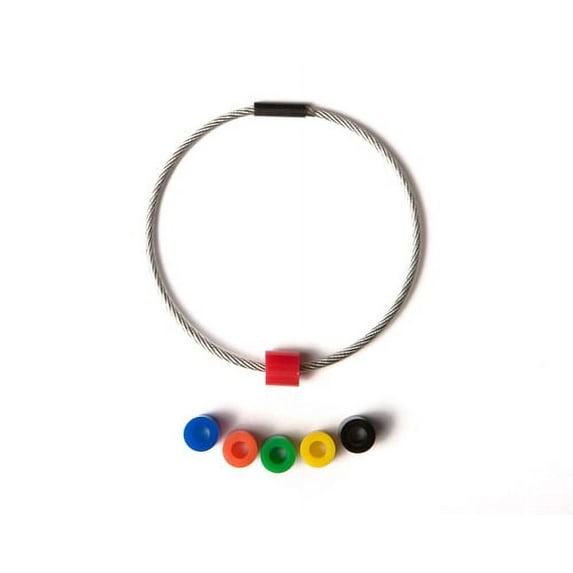 100 Set of Cobra Flexible Cable-Type Key Ring 1 inch rings