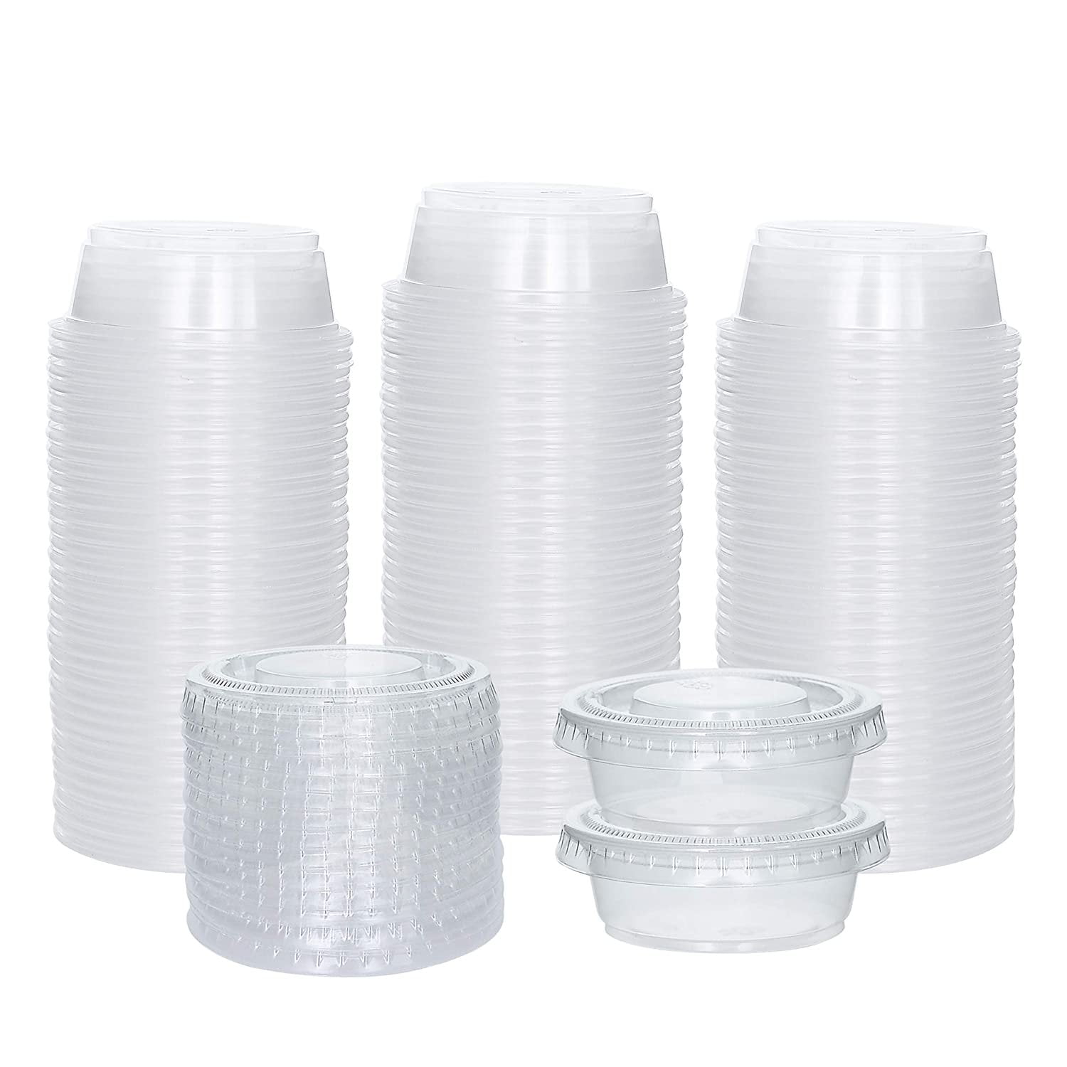 100set 75ml Plastic Dipping Sauce Disposable Small Container Cups