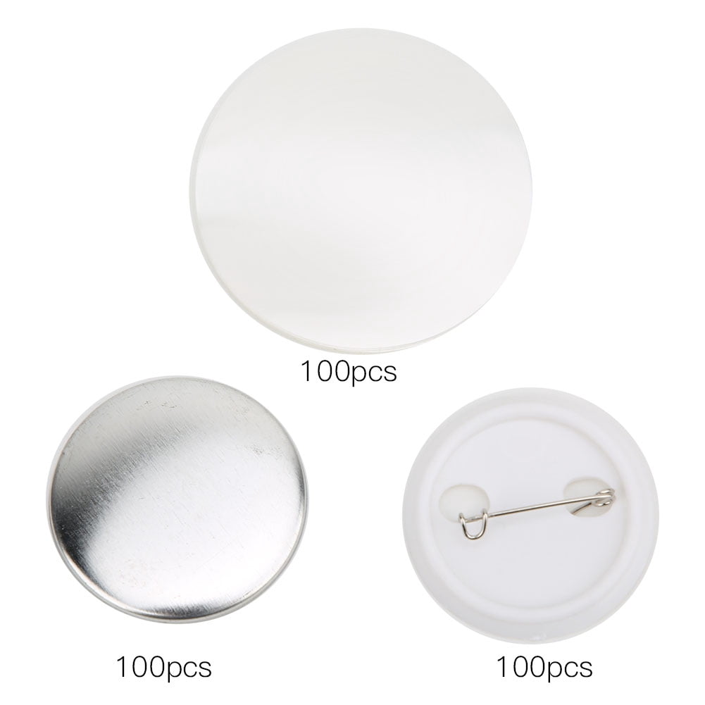 37mm round complete button supplies set with plastic... 100 Sets 37mm Badge Pin Button Parts Badge Making Supplies DIY Crafts ...