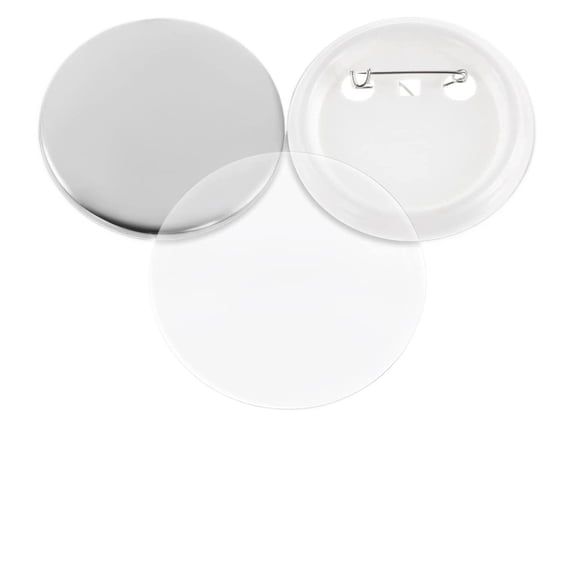 100 Sets Blank Badge Button Maker Parts, 25MM Plastic/Metal Button Parts Badge Press Machine ,Beginner-Friendly