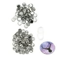 thumbnail image 1 of 100 Sets Blank Button Badge Parts Set Round Shape Rust Prevention Easy Print Button Pin Badge Kit for Button Making Machine 25mm/1.0in, 1 of 5