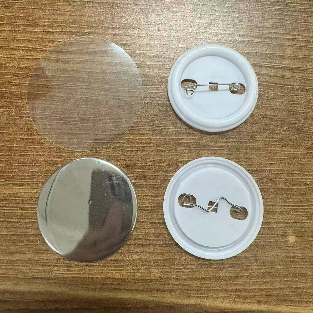 100 Sets Button Maker Supplies 1.73 Inch/ 44mm Pin Back Button Parts DIY