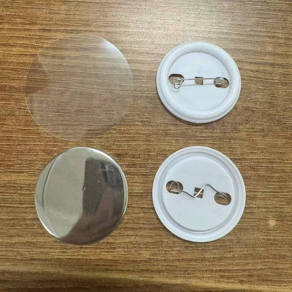 100 Sets Button Maker Supplies 1.73 Inch/ 44mm Pin Back Button Parts DIY