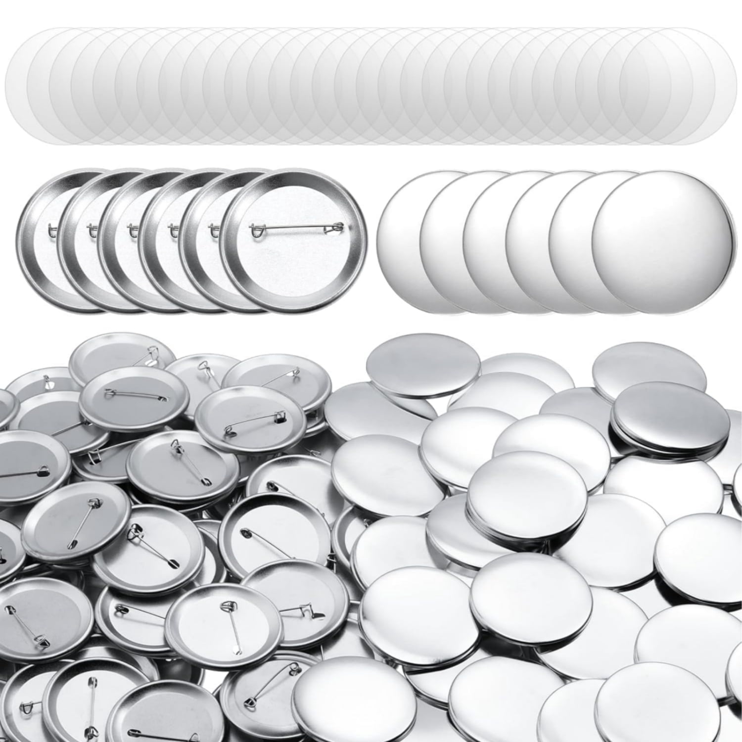 Button Supply 100 Sets Button Maker Supplies, Boriyuan 58mm/2.28inch Buttons Making ...