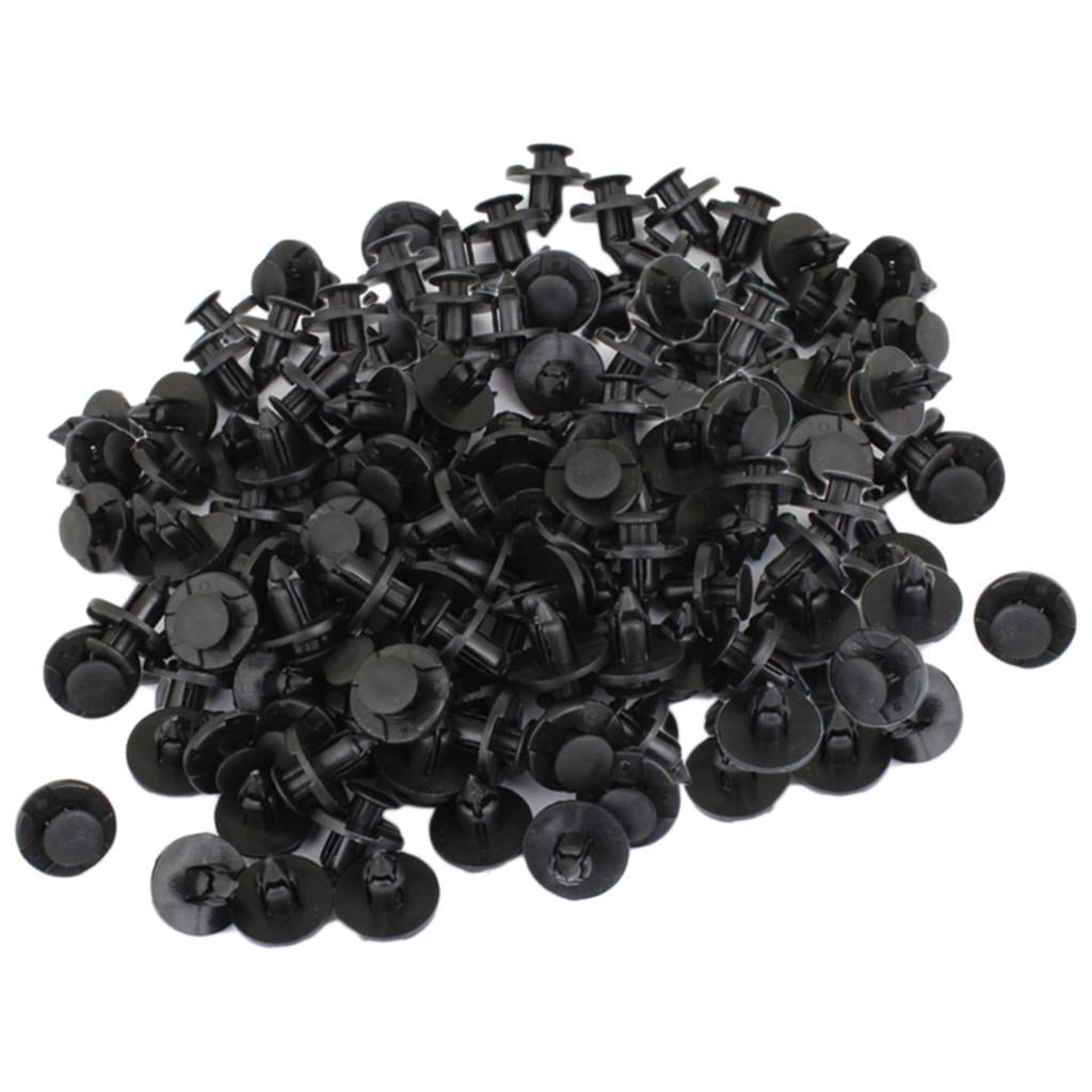 Push Rivet Panel Fastners 100 Sets Car Push-type Pin Rivet Clip Panel Fastener Body Moulding ...