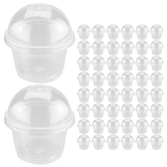 FONDOTIN Transparent PP Dessert Cups 100 Sets - , , Reusable Storage Containers for Party, Kitchen, and Convenience