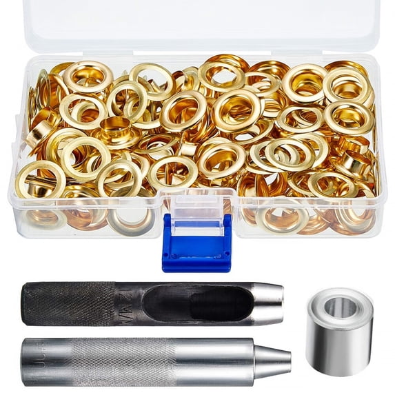 Complete Eyelet Punch Kit With 200pcs 10mm Eyelets - Versatile Grommet Set For DIY Tarp, Fabric, Faux Leather Crafts & Repairs