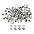 thumbnail image 1 of 100 Sets Leather Rivets 6x10mm Double Cap Rivets Silver Tone, 1 of 6