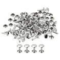 thumbnail image 1 of 100 Sets Leather Rivets 8mm Double Cap Rivets 12mm Height Studs Silver Tone, 1 of 6
