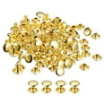 thumbnail image 1 of 100 Sets Leather Rivets 9mm Double Cap Rivets 8mm Height Metal Studs Rivet, Gold Tone, 1 of 6
