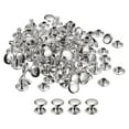 thumbnail image 1 of 100 Sets Leather Rivets 9mm Double Cap Rivets 8mm Height Metal Studs Rivet, Silver Tone, 1 of 6