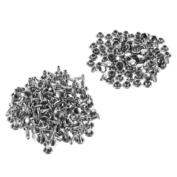 100 Sets Double Sided Rivets for Leather Craft DIY and Repair