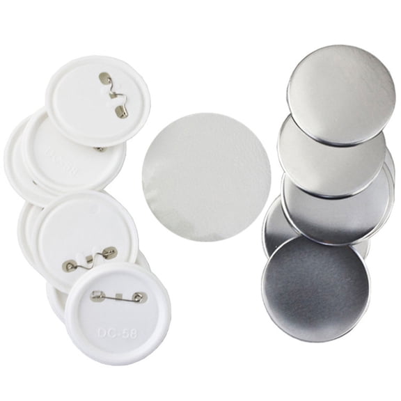 100 Sets Metal Blank Badge Brooches Lapel Pin DIY Parts for Button Maker Machine