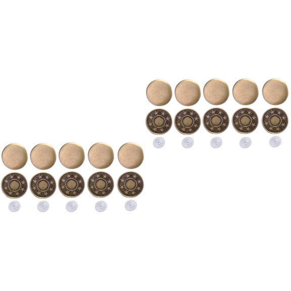 100 Sets Pants Loop Button Pins for Jeans Waist Tightener Buttons