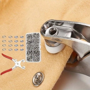 100 Sets Snap Fasteners Kit Tool,9.5mm Metal Snap Buttons Rings With Fastener Pliers Press Tool Kit For For Sewing And Crafting,